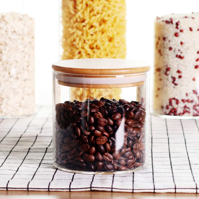 Van het de Dekselsglas van de keukenkruik het Deksel van het de Containerbamboe met Straw Silicon Leafproof