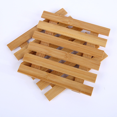 Kleine poreuze lege bamboe onderzetters voor vetplant pot lade 3,2 inch