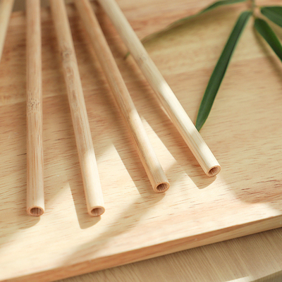 Eco-vriendelijke herbruikbare bamboe drinkstraw voor feestjes Koffie thee drankje 10cm 12cm