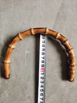 Handvat van de het Bamboezak van bagagetoebehoren het Natuurlijke voor Vrouwenhalve cirkel