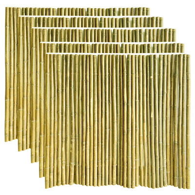 Het natuurlijke Met de hand gemaakte 1.5x1.5m Decoratieve de Binnenplaats van de Bamboeomheining Rolling Schermen