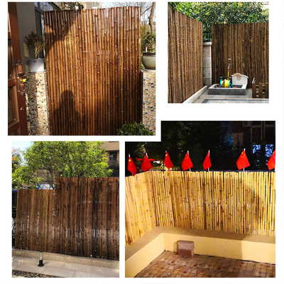 Het natuurlijke Met de hand gemaakte 1.5x1.5m Decoratieve de Binnenplaats van de Bamboeomheining Rolling Schermen
