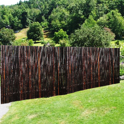 Het natuurlijke Met de hand gemaakte 1.5x1.5m Decoratieve de Binnenplaats van de Bamboeomheining Rolling Schermen