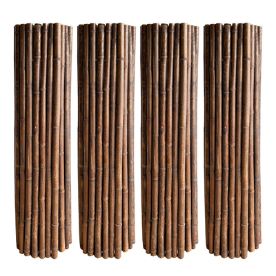 Het natuurlijke Met de hand gemaakte 1.5x1.5m Decoratieve de Binnenplaats van de Bamboeomheining Rolling Schermen