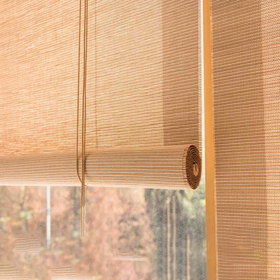 De lichte Filtrerende Gordijnen van het het Bamboe Openluchtop een hoger niveau weergeven van Matchstick van de Bamboerol Blinde