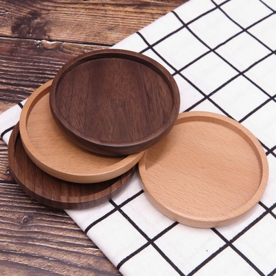 Kleine poreuze lege bamboe onderzetters voor vetplant pot lade 3,2 inch
