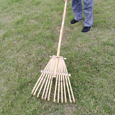 11 tand 145cm Eg van de Tuinharken van de Bamboehark de Met de hand gemaakte Niet geroeste