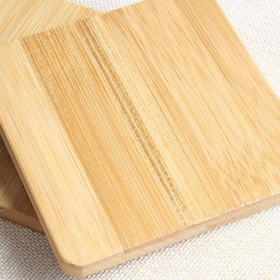 Bamboe-coasters voor ambachten, vierkante en ronde coasters voor ambachten bekleed plain drinkbekercoaster