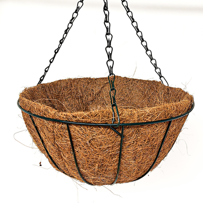 Coconut Coir Hanging Planters Outdoor Metalen Draadmanden Met Coco Liner Hangende Potten Voor Planten Binnen