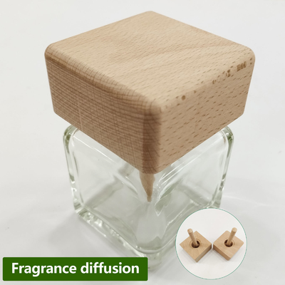 Cylinder/vierkante lege fles met diffuser voor essentiële olie van riet met houten balstok