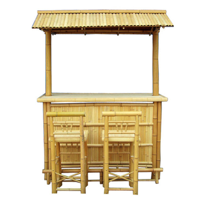 Bamboe Tiki Bar Set met bamboe dak voor achtertuin en tuin Bar meubels voor buiten amusement