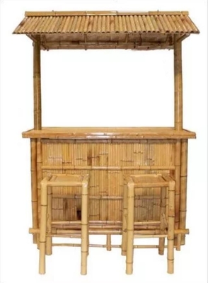 Bamboe Tiki Bar Set met bamboe dak voor achtertuin en tuin Bar meubels voor buiten amusement